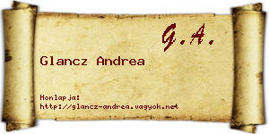 Glancz Andrea névjegykártya